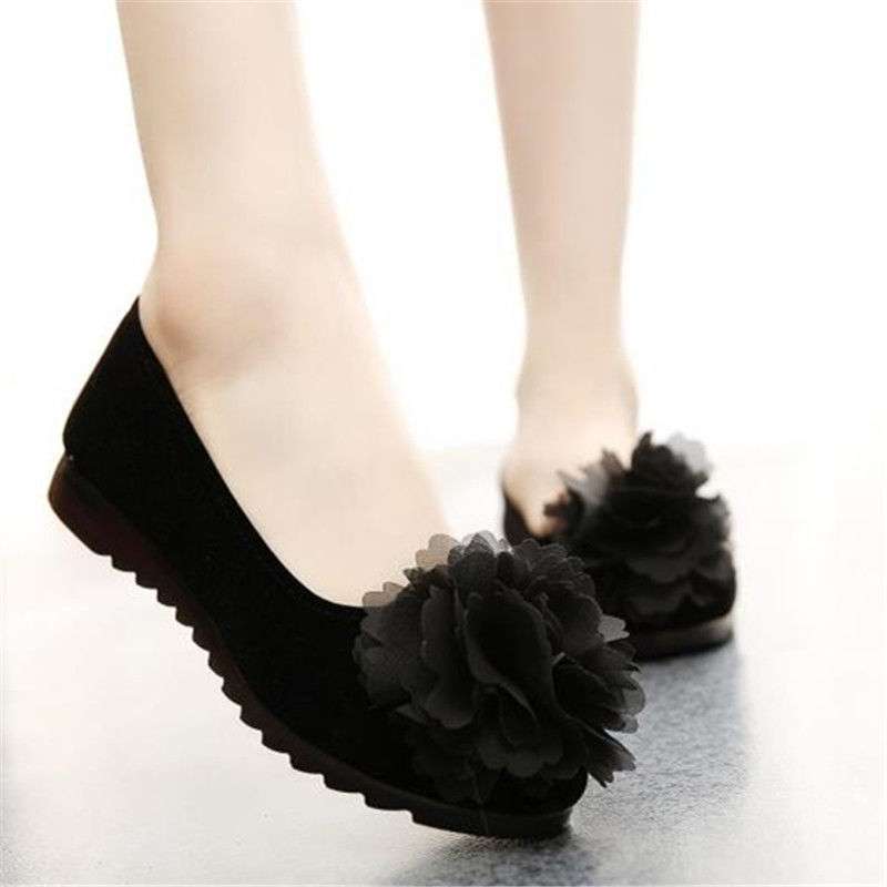 Polyurethane Sole Old North Cloth Shoes Women's Single Shoes Doudou Shoes Black Work Shoes Flat Sole Maternity Shoes Mother Shoes Large Size