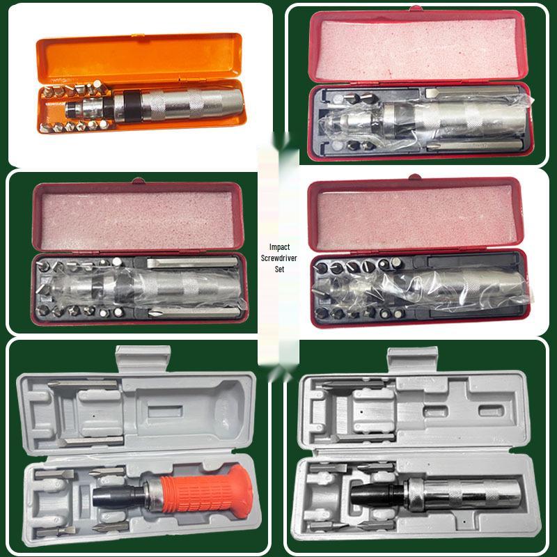14-Piece Chrome Vanadium Steel Impact Screwdriver Bit Set with Iron Box