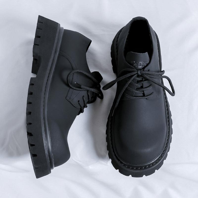 Fashion Luxury Brand Men Oxford Shoes Thick Soles Round Toe British Style Formal Derby Leather Shoes Business Formal Men's Wedding Shoes