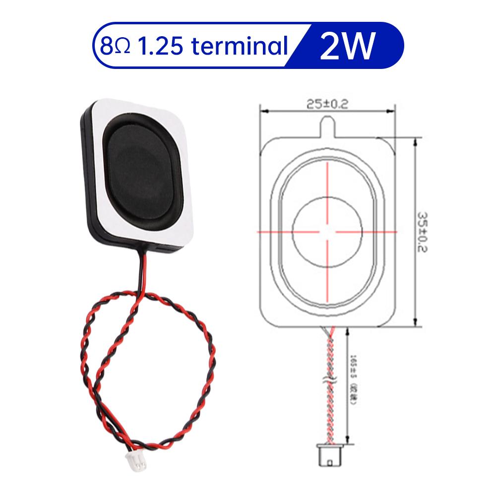 4 Ohm 3W 8 Ohm 2W 1.25 Terminal/2.0 Terminal Wire Speaker Square Small Cavity Notebook Computer 3525/2535 Ultra-thin Box Speaker