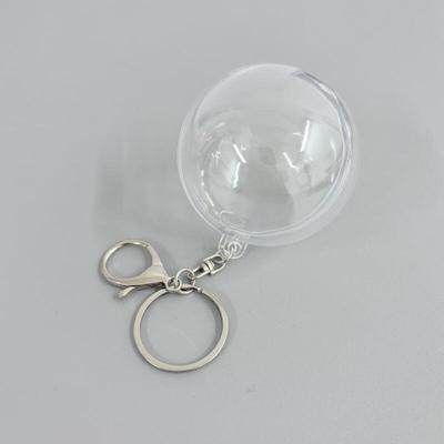 Transparent Circular Capsule Keyring Capsule Keyring Making DIY Accessories 6cm