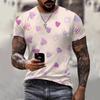 Christmas and Summer Men's 3D Fashionable Round Neck Slim Fit T-shirt