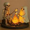 Specter Glowing Skull And Specter Light Resin Craft For Halloween Home Decorate Mysterious