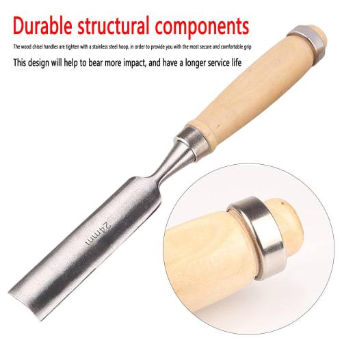 LinLiQiao 4-Piece Woodworking Chisel Set, DIY Wood Carving Chisel for Carpentry, Carving, and More (Size: 4 Set)