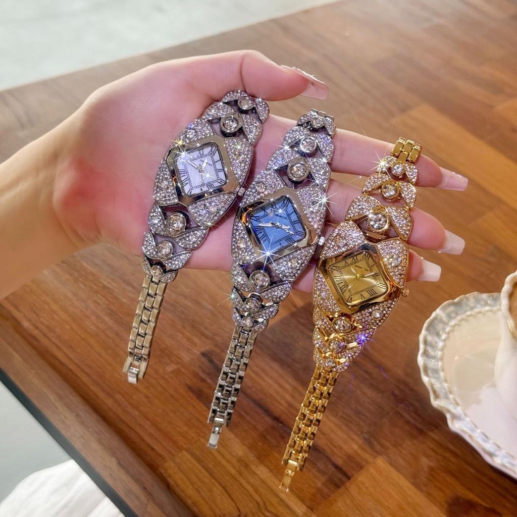 Fashion Decorative Rhombus Dial Diamond Women'S Watch Alloy Quartz Watch Women'S Watch