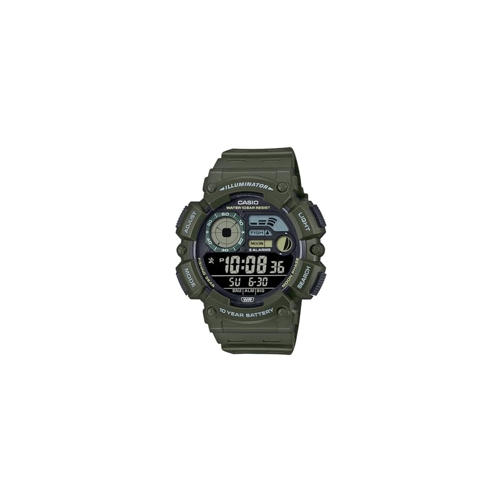 Casio Collection WS-1500H-3BJF Men s Watch Khaki Color Water Resistant Quartz