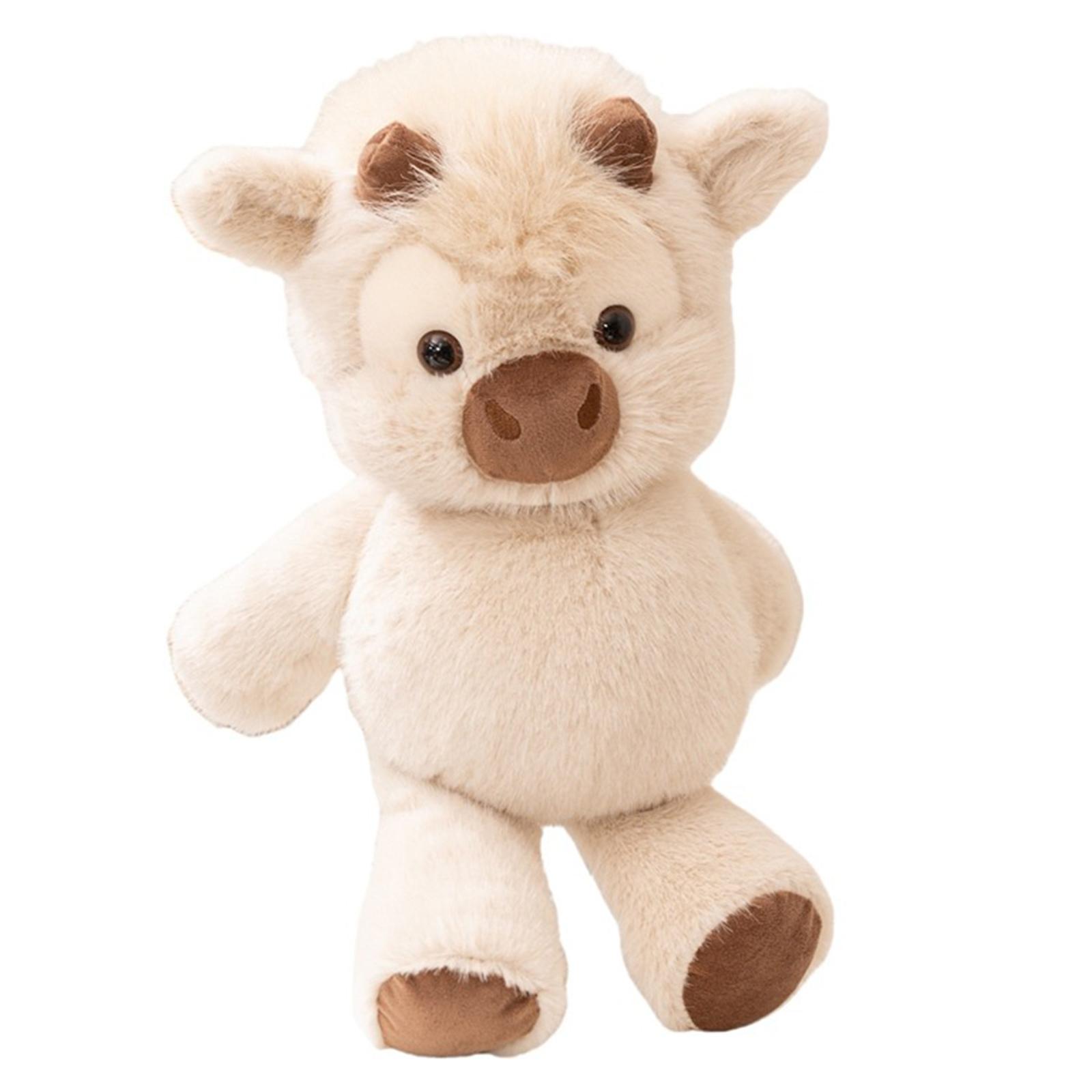 

45cm Adorable Highland Cattle Plush Toy - Huggable Running Cow Stuffed Animal Made with Premium Soft Fabric, Soothing Companion