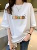 Korean Style Cute Hanging Cats Graphic Tshirt Minimalist Cat Casual White Top Aesthetic Versatile Crew Neck Tee For Cat Lovers