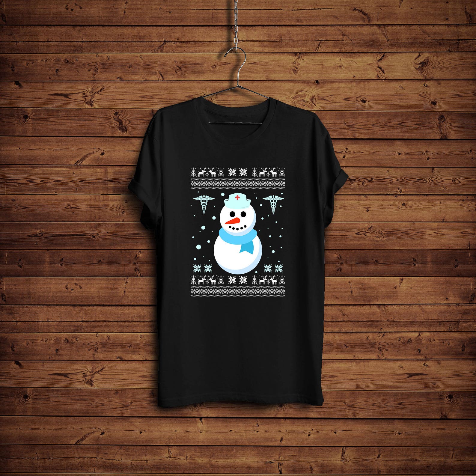 Christmas Nurse Shirt/ Nurse T Shirt Ugly Christmas Snow Nurse/ Cute Nurse Christmas Gift/ Ugly Christmas Nurse Shirt XL