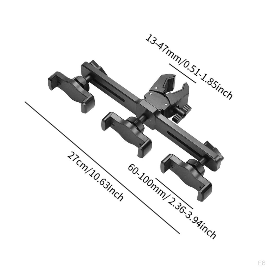 Phone Holder Bracket,Lightweight Portable Sturdy Tripod Mount Smartphone Clamp for Vlog