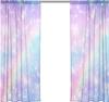 Peacock Rain Window Curtain Panels, Long Panel Curtains for Kitchen, Living Room, Bedroom, Elegant Polyester Decoration