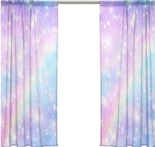 Peacock Rain Window Curtain Panels, Long Panel Curtains for Kitchen, Living Room, Bedroom, Elegant Polyester Decoration