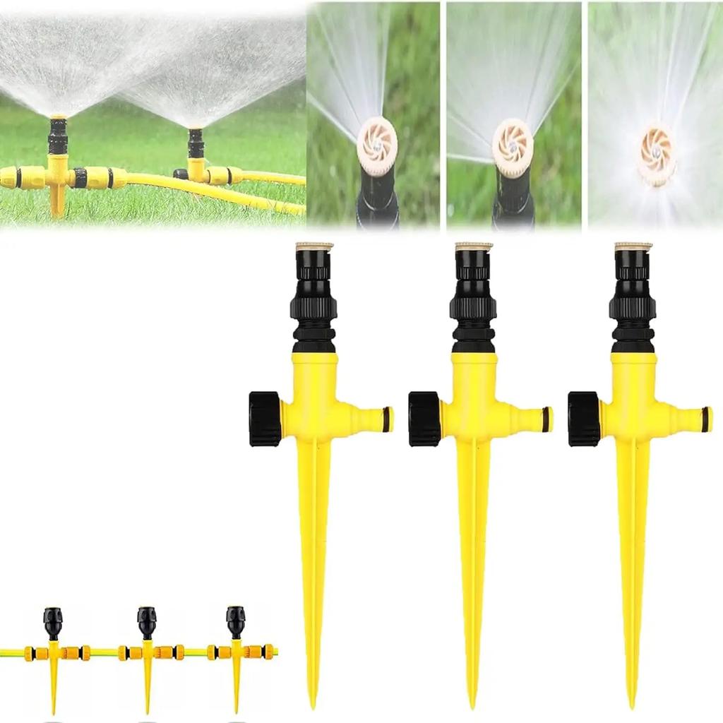 20-5pcs 360 Degree Rotation Auto Irrigation System 3 Gears Adjustable Irrigation Sprinkler For Garden Irrigation Watering Tools