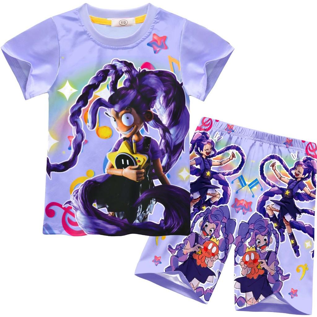 

92702 Kids Girls Lily Lovebraids T-shirt Shorts Clothes Sets 150cm фіолетовий