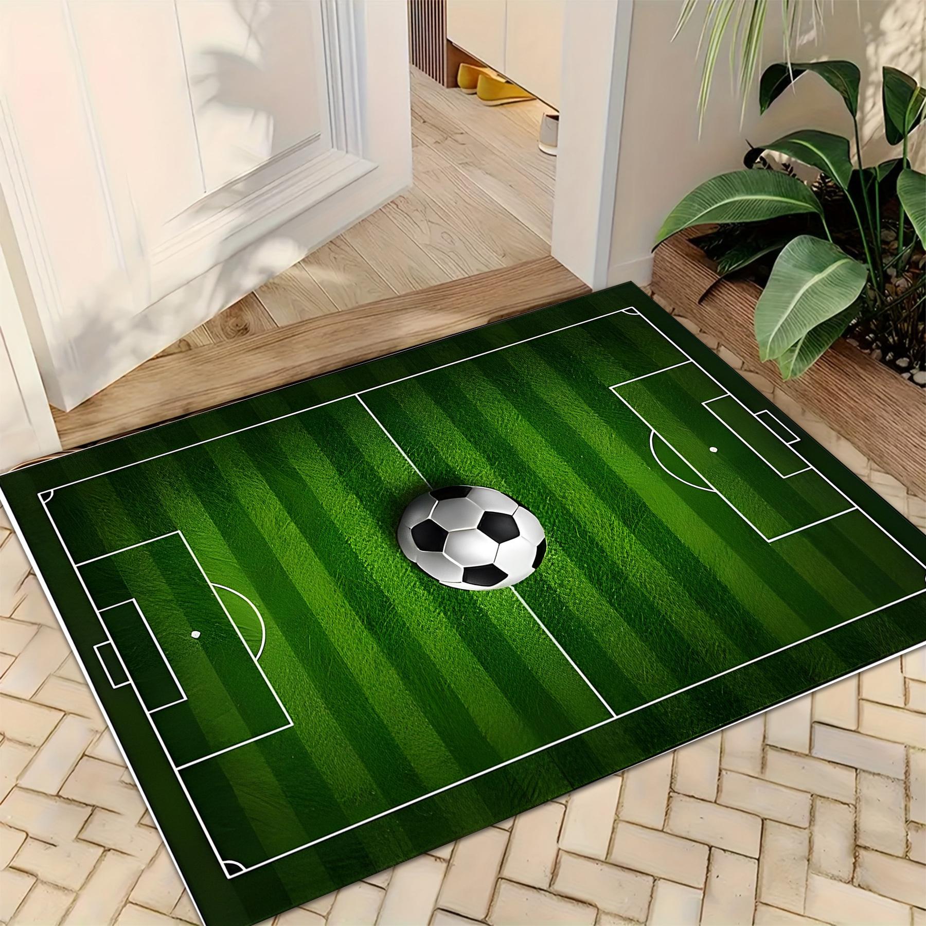 

Football Field Design Entrance Doormat Decor Kitchen Corridor Balcony Rugs Bedroom Bedside Foot Mat Bath Anti-slip Mat Decor 40cm x 60cm