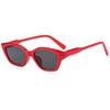 1Pc New Trendy Cool Cat-Eye Black Frame Sunglasses, Unisex, Uv Protection, Stylish for Street Photography, Vacation
