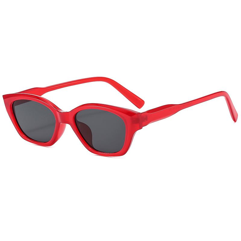 1Pc New Trendy Cool Cat-Eye Black Frame Sunglasses, Unisex, Uv Protection, Stylish for Street Photography, Vacation