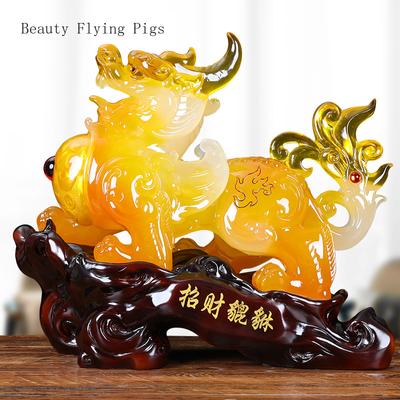 Neue chinesische Pixiu-Dekoration aus Harz für Wohnzimmer, Büro, Dekoration für den Umzug eines neuen Hauses, Ladeneröffnung, Geschenk, Feng Shui