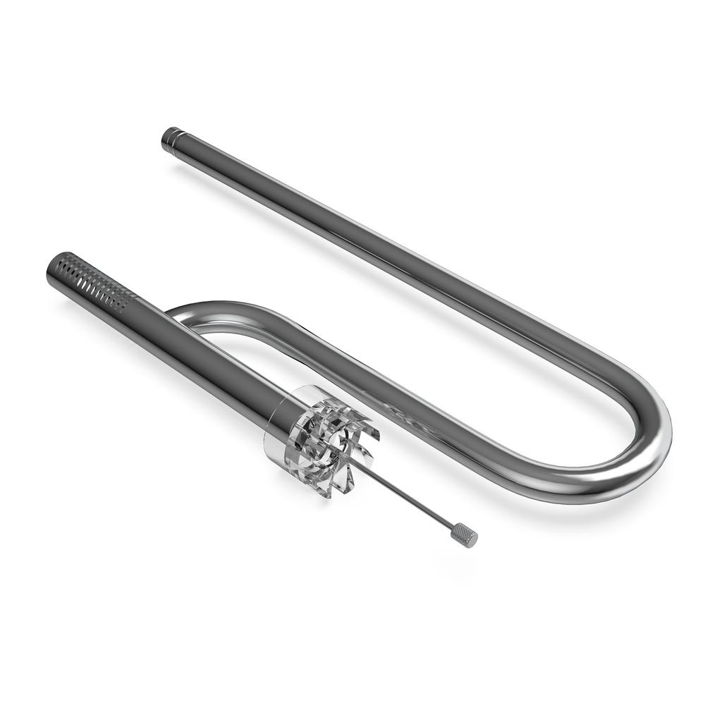 Aquarium Stainless Steel Skimmer Lily Pipe Inflow and Outflow with Spin Skimmer and Adjustable Rod for Filter Tubing
