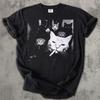 HOT Funny Gangster Cat Meme T-Shirt Vintage Graphic Tee Cat Lover Dad Mom Gift