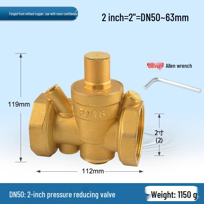 Adjustable Brass Water Pressure Reducing Valve for Heaters & Purifiers