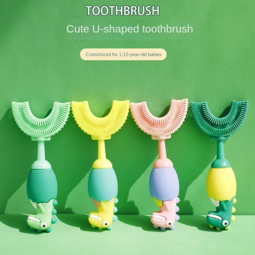 U Shape Fun Teeth Cleaning Tool 360 Degrees Toothbrush Soft Bristles New Baby Toothbrush Kids