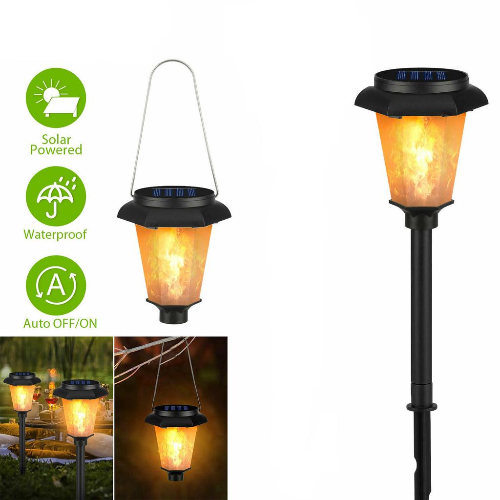 12 Led Outdoor Solar Flame Light Ip65 Waterproof Dancing Flashlight For Garden Pools Paths Patios