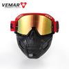 VEMAR Helmet goggles motorcycle3/4Detachable goggles with off-road face shield, dustproof and windproof motorcycle goggles