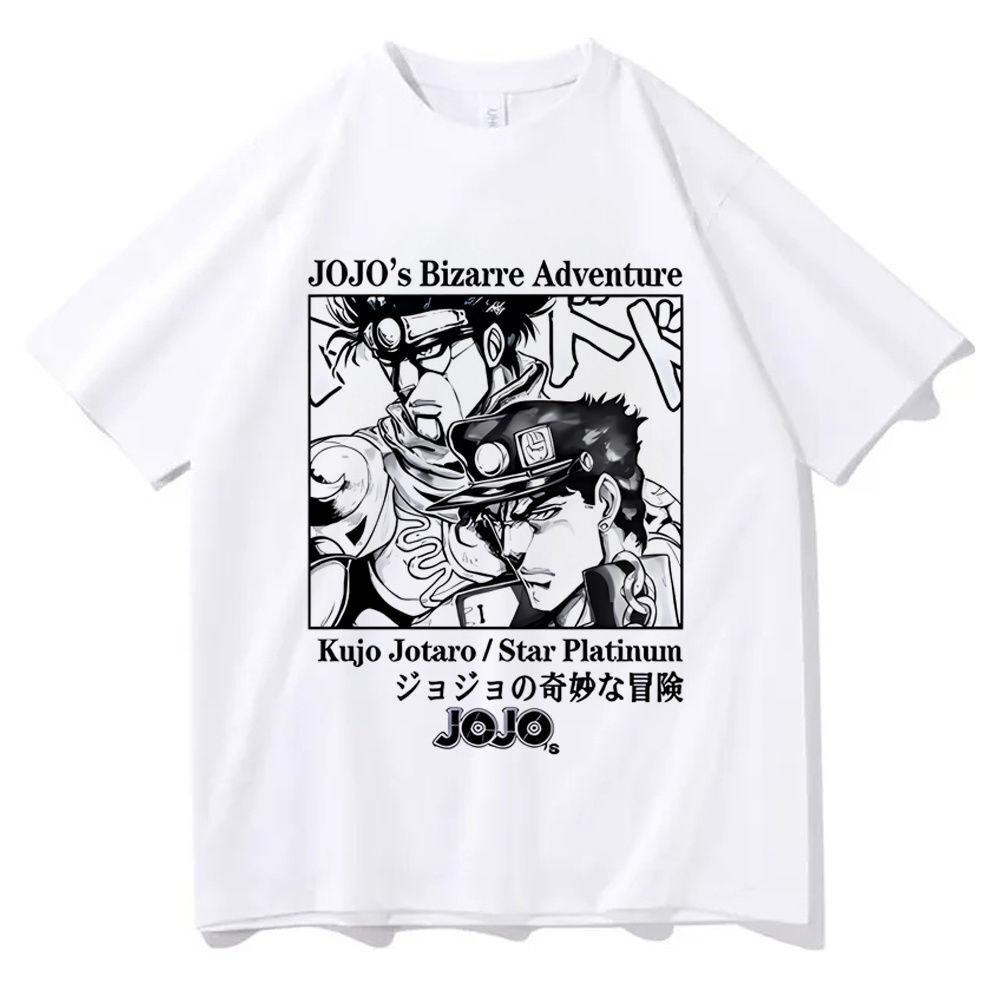 Jojo Bizarre Adventure T Shirt Teen Colorful 80s Grunge Korean Clothes T Shirt Korean Clothes University Y2k Classic Anime Tops