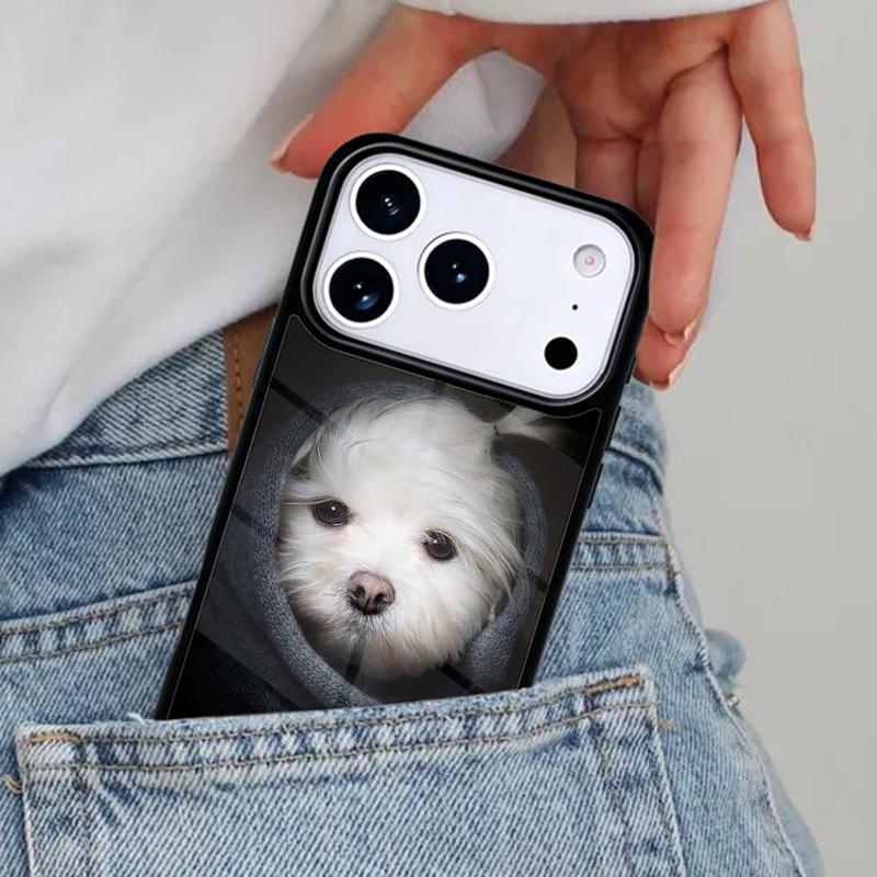 Maltese Dog Puppy Cute Phone Case for iPhone 17ProMax 12 13 14 15 16e 17 Pro Max Plus Air Cover
