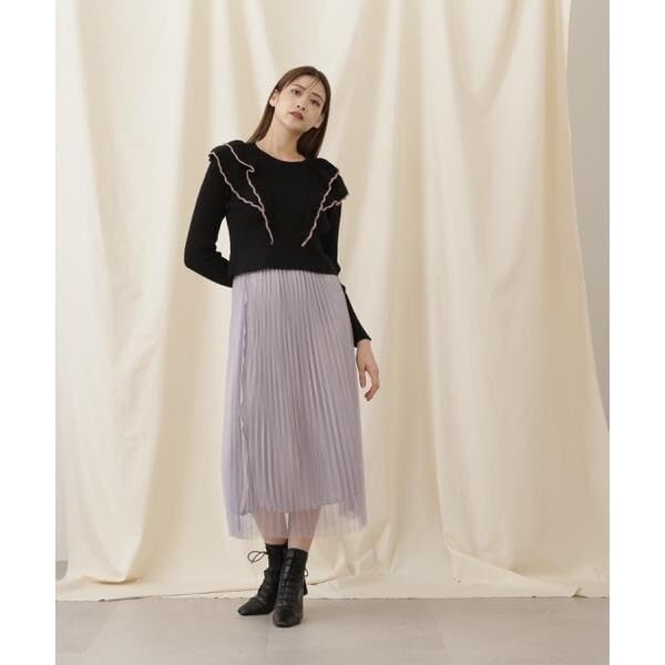 [Jill by Jill Stuart] Bulky Frill Compact Knit