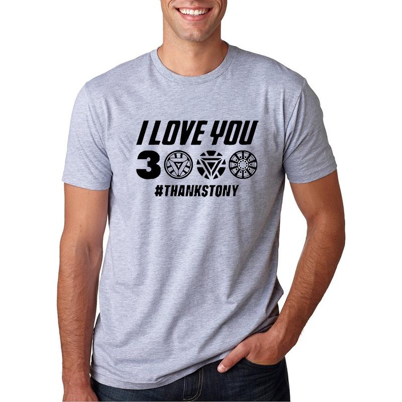 Klassisches Avengers Endgame Iron Man Tony Stark T-Shirt „Ich liebe dich 3000“-Design