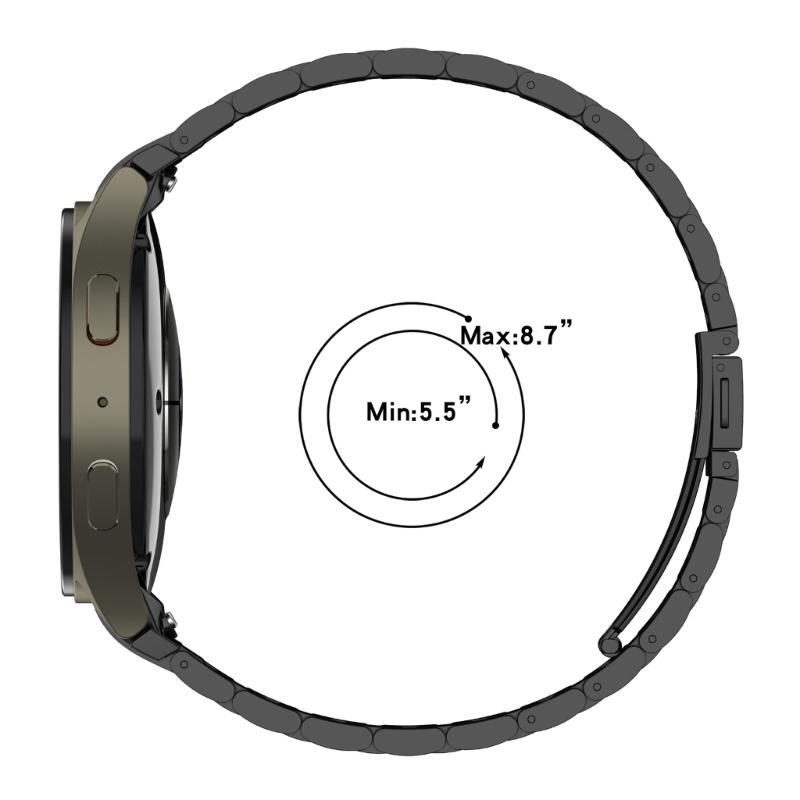 For Watch 7/6/5/4 Smartwatch Adjustable Band Straps Stainless Steel Wristband Bracelet Wear Resistance Unisex Waterproof