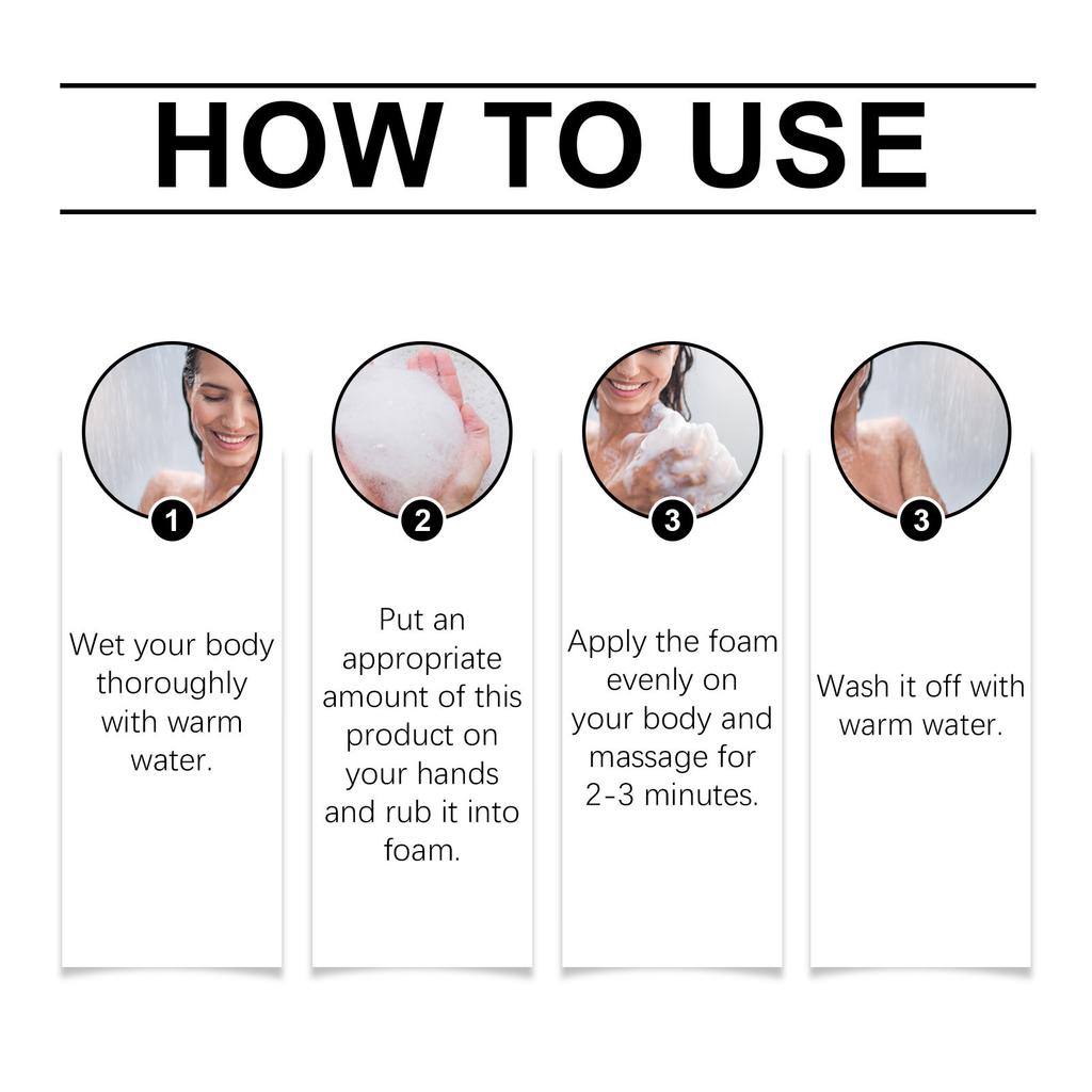 Gentle Exfoliating Shower Gel,Body Cleansing Shower Gel Is Refreshing And Moisturizing, Deep Cleansing ,Deodorant Shower Gel;100ml