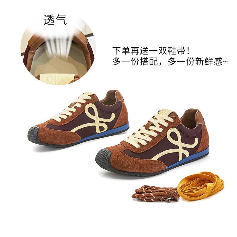 inner height increase 4cm pair of shoelaces Dexun shoes 2025 autumn new mango head Forrest Gump shoes women's casual sports shoes women