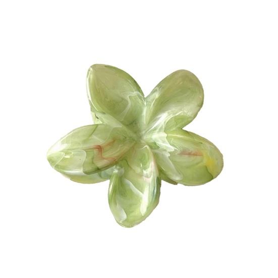 

Hair Claw Flower Shape Stable Grip Summer Back Head Hair Clip Vibrant Color Non-Slip Shower Hair Claw Hair Accessories C