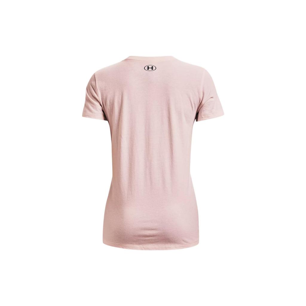 Under Armour Casual Letter Print Round Neck T-Shirt Women Tops Pink 1372616-673