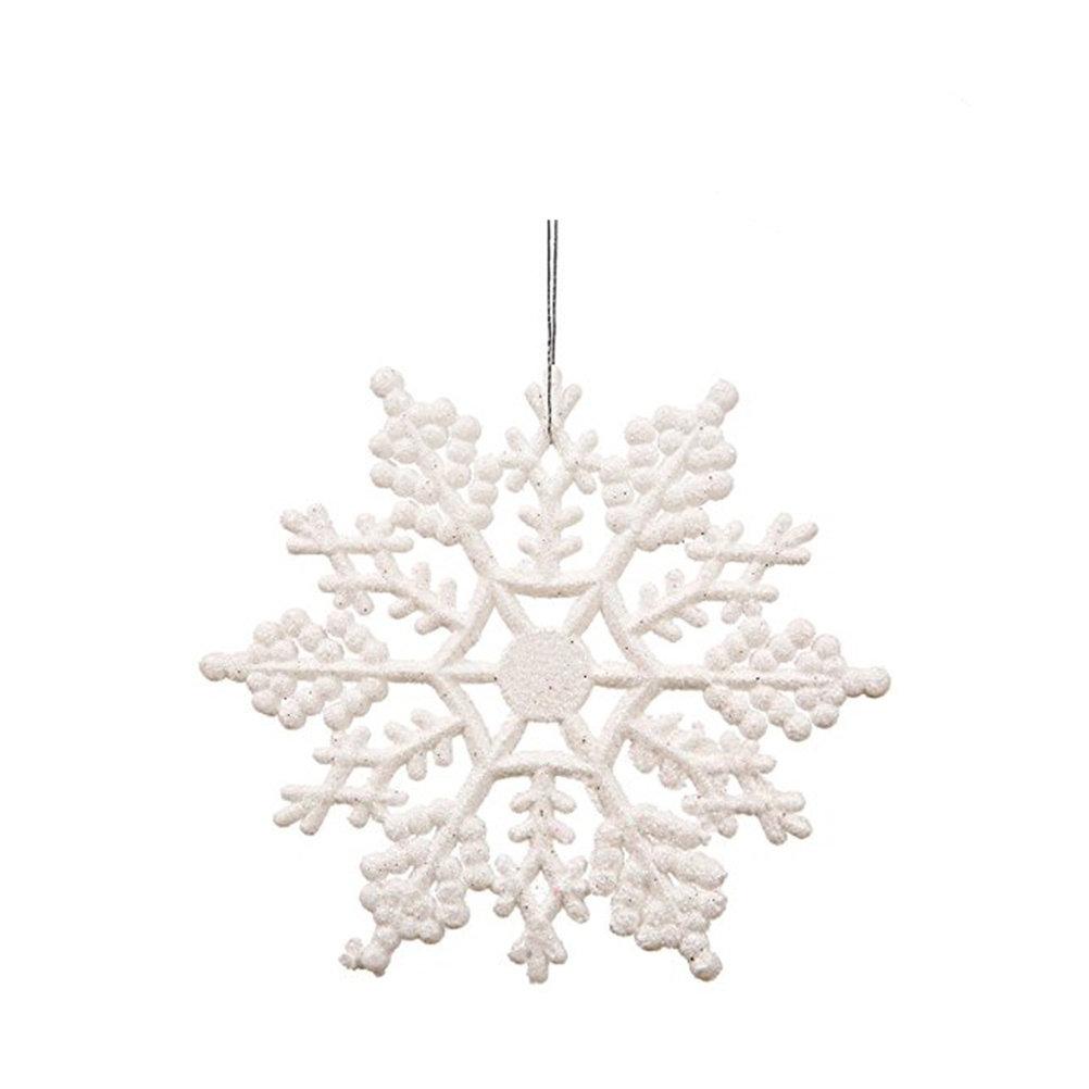 12 Pcs Indoor 3d Fake Ornaments Christmas Decoration for Tree Artificial Snowflakes Decorations