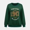 Autumn Women's Hoodie Tops Letter Printed Round Neck Long Sleeve Loose Sweatshirt