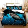 Shark Duvet Cover Set Types of Sharks Pattern Duvet Cover Set Bedclothes Pillowcase Double Queen King Size Polyester Bedding Set