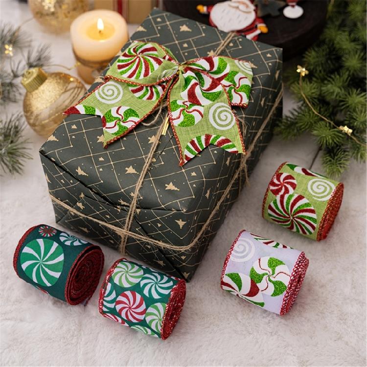 Creative Gift Decoration Ribbons Decorative Christmas Fabric Crafting Ribbons for Home and Party Embellishments