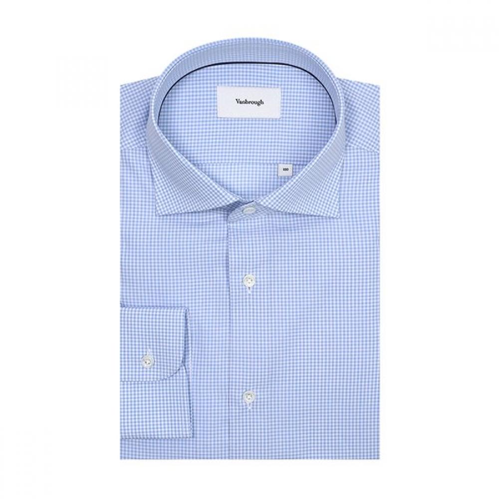 Vanbrough Plain Mini Check English Collar Slim Shirt Bossl1130 Bu