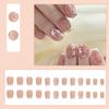 2025 Newest 24Pcs/Set Nail Art French Fake Nails Set With Glue Abs Plastic - Simple Short Nail Stickers