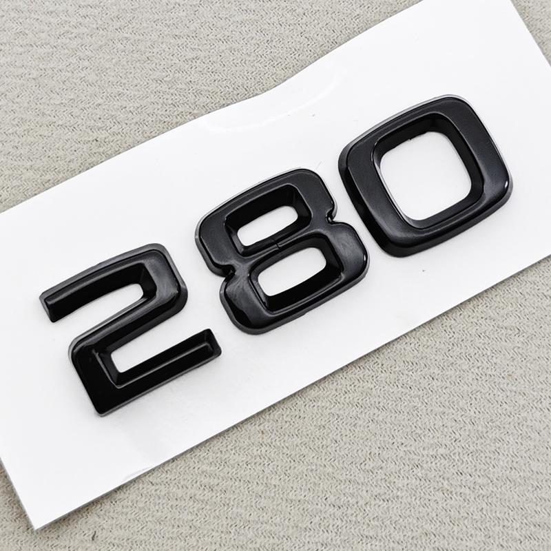 AAABV1 3D ABS Car Letters Logo V6 TSI 280 300 Sticker Rear Trunk Badge Emblem Decals For SKODA Octavia RS Combi Superb Kodiaq GT VRS