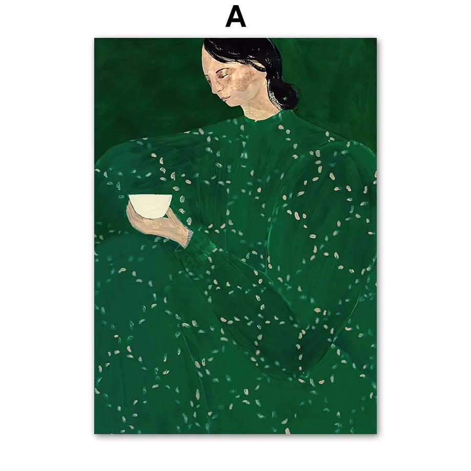 

Sofia Lind Pyjamas Woman Abstract Geometry Line Nordic Poster Wall Art Print Canvas Painting Girl Pictures For Living Room Decor 50x70cm No Framed