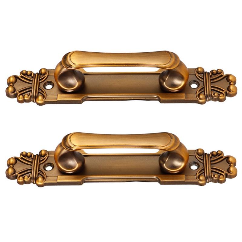 2Pcs/Set European Style Antique Zinc Alloy Door Pull Handle Cabinet Hardware Accessory