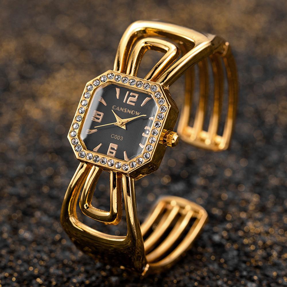 CANSNOW Luxury Watch Female Fashion Stainless Steel Women's Bracelet Bangle Watches Ladies Elegant Dress Watch Bayan Kol Clock