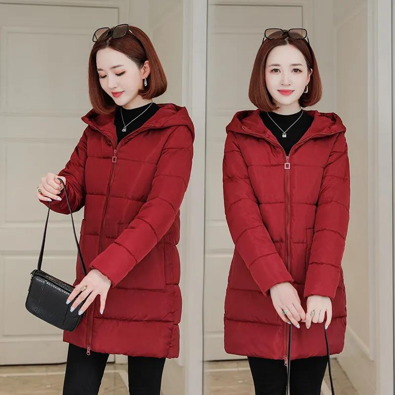 

Зимняя женская куртка с хлопковой набивкой Женская средней длины Свободная Большого размера В западном стиле Зимняя куртка с хлопковой набивкой Утепленная 6XL