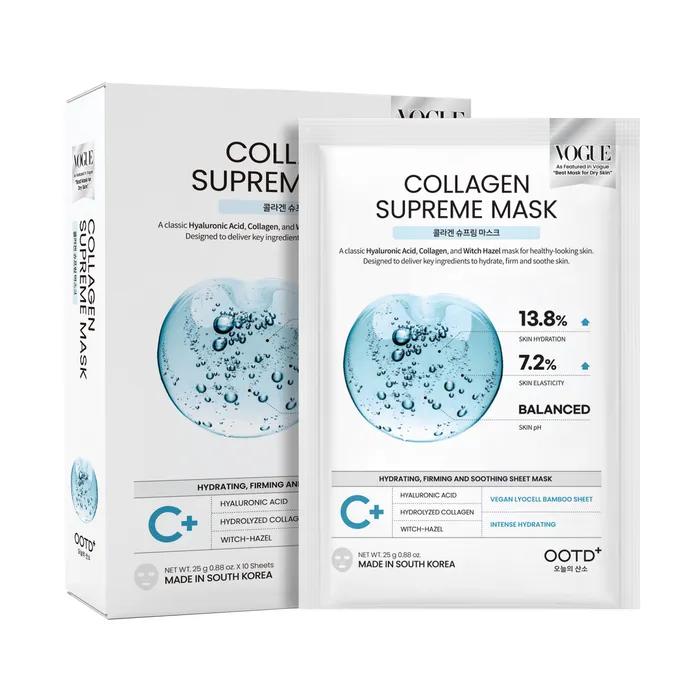 Маска-патч Collagen Supreme для увлажнения, упругости и улучшения текстуры кожи (10 листов)