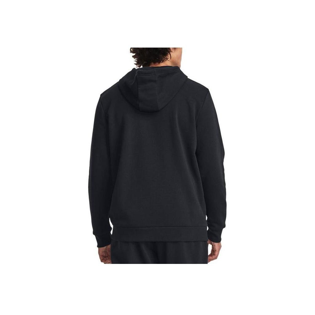 Under Armour Johnson Series Letter Print Fleece Hoodie Men Black 1380107-001